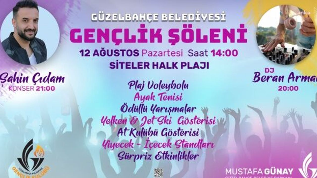 Güzelbahçe Belediyesi Gençlik Şöleni başlıyor