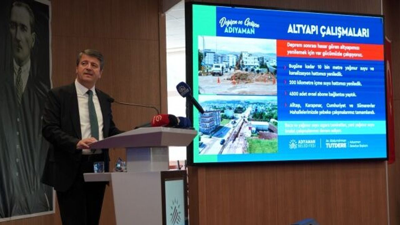 Adıyaman Belediye Başkanı Tutdere Belediye borçlarını açıkladı