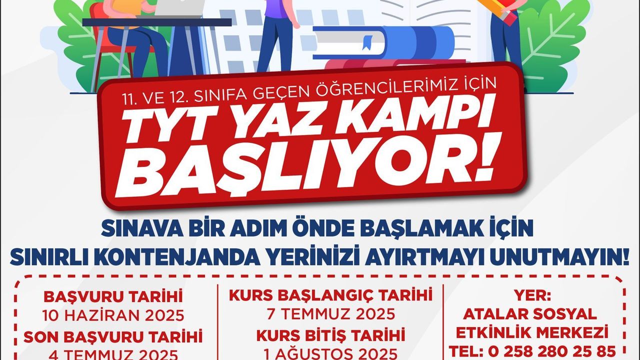 Denizli Büyükşehir’den TYT yaz kampı
