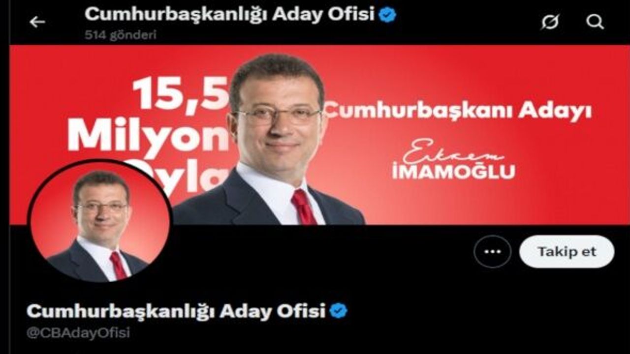 Cumhurbaşkanlığı Aday Ofisi hesabı için erişim engeli kararı