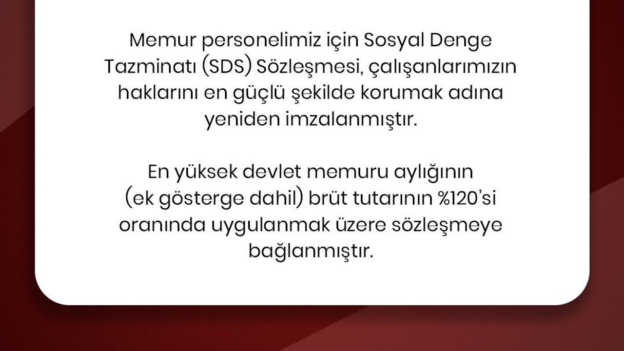 ABB'de memurlar için SDS imzalandı