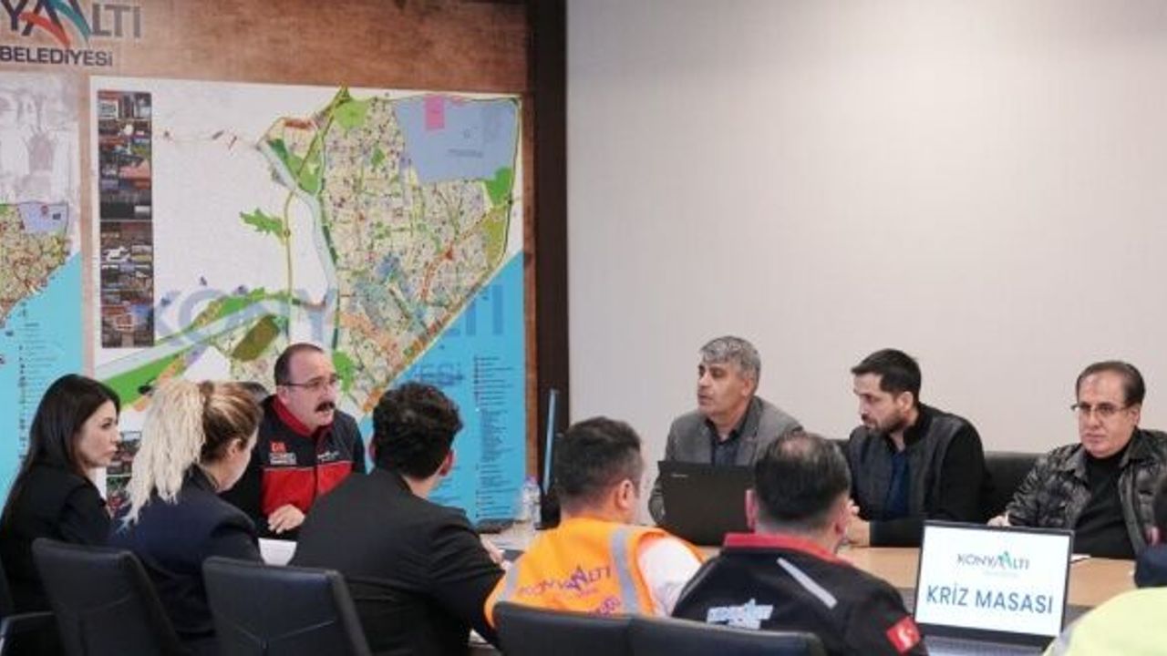 Konyaaltı'nda sel felaketine karşı kriz masası tekakkuzda