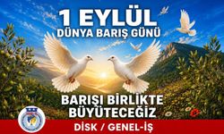 DİSK Akdeniz BölgeTemsilcisi ve DİSK/GENEL-İŞ Antalya Şube Başkanı Vedat Küçük: Barış, İşçinin de Ekmeğidir!