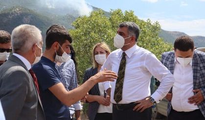 CHP'li vekil 10 gündür söndürülemeyen yangın bölgesinde