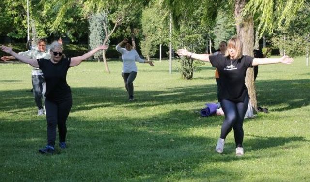 Odunpazarı’nda parklarda sabah sporu başlıyor
