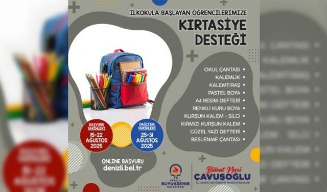 Denizli Büyükşehir’den minik yüreklerin eğitim yolculuğuna destek