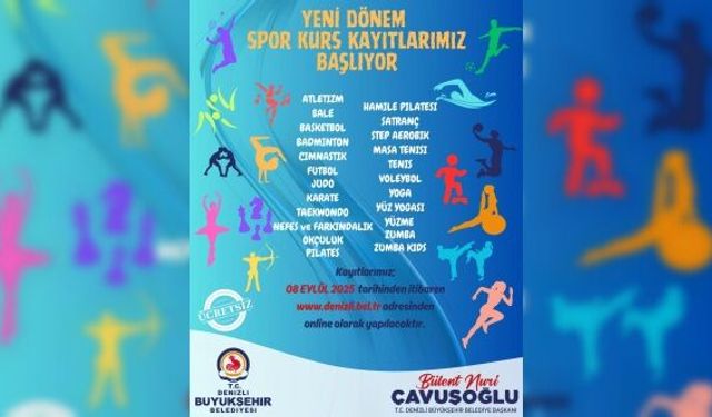 Denizli'de yeni dönem spor kurs kayıtları başlıyor