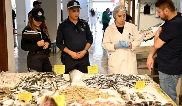 Kuşadası'nda balık tezgahları denetimden geçti