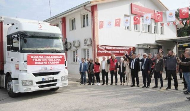 Zeydan Karalar istedi, Adana’dan Gazze’ye insani yardım gitti