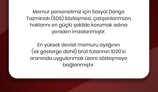 ABB'de memurlar için SDS imzalandı