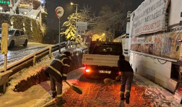 Kartal Belediyesi Kar Yağışına Karşı Teyakkuzda