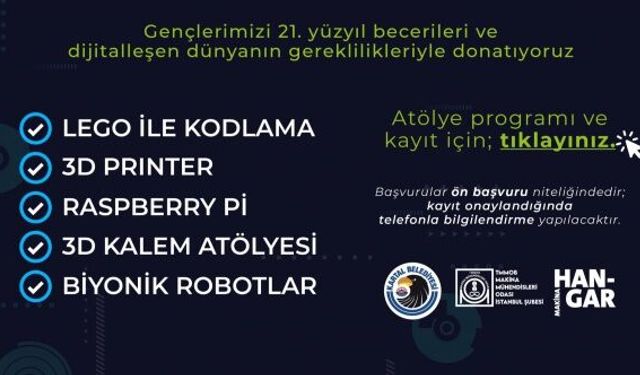 ‘Kartal Belediyesi Maker Atölyeleri’ Ara Tatilde Çocuk ve Gençlerle Buluşuyor