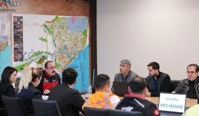 Konyaaltı'nda sel felaketine karşı kriz masası tekakkuzda