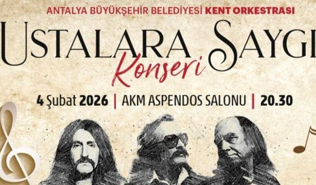“Ustalara Saygı” konseri Antalyalılarla buluşacak