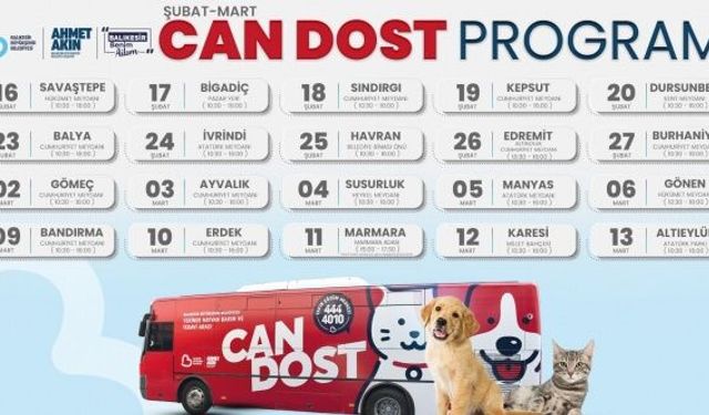 Can Dost Şubat-Mart programı belli oldu