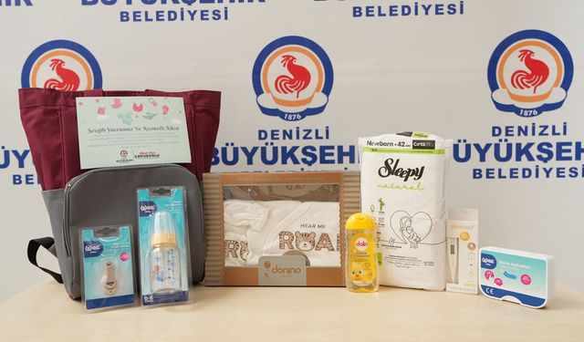 Bebek bezi de çantası da Denizli Büyükşehir’den
