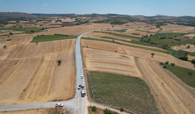 Balıkesir Büyükşehir, Orhanlı-Çiftlikköy arasındaki yolu iyileştirdi