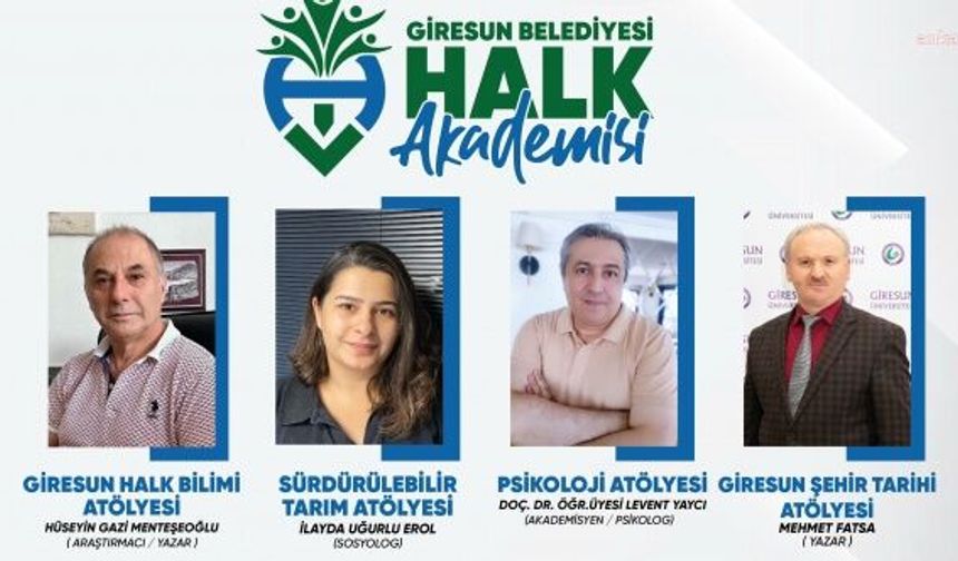 Giresun Belediyesi’nin Halk Akademisi’nde yeni dönem