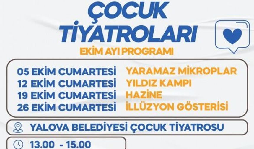 Yalova'da Ekim ayı, çocuklar için etkinliklerle başlıyor
