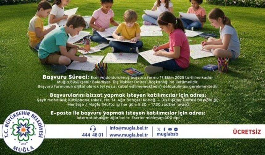 Muğlalı Çocuklar Dünyaya Barışı Resmedecek