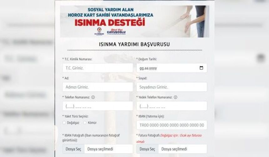 Isınma desteği müracaatları başladı