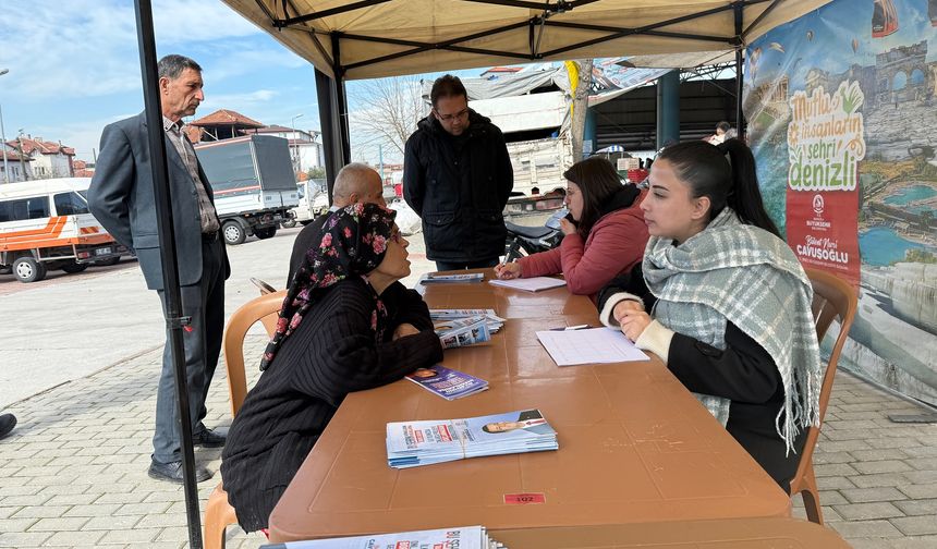 Denizli'de Halkla İlişkiler ekipleri mahalle mahalle sahada