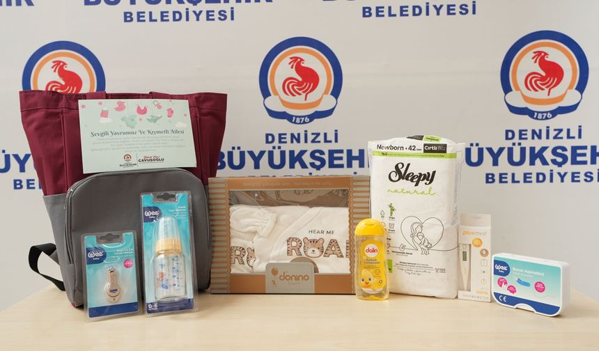 Bebek bezi de çantası da Denizli Büyükşehir’den