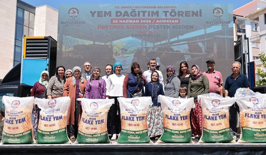 Denizli Büyükşehir’in yem dağıtımında ikinci hafta başladı