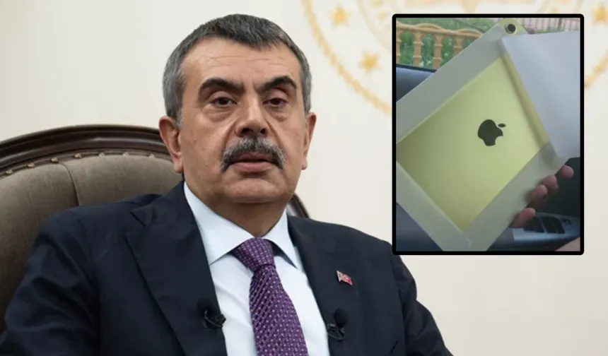 Bakan Tekin kendisini takip eden gazetecilere iPad hediye etti!