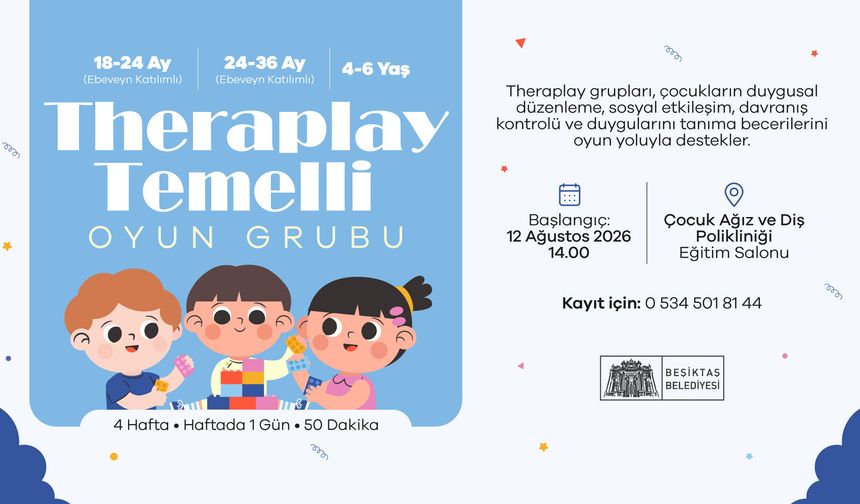 Beşiktaş Belediyesi’nin Theraplay Temelli Oyun Grubu Atölyesi Başlıyor